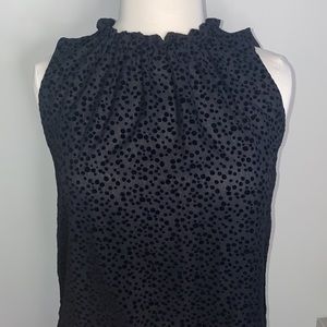 Sleeveless Polka Dot Ann Taylor Blouse